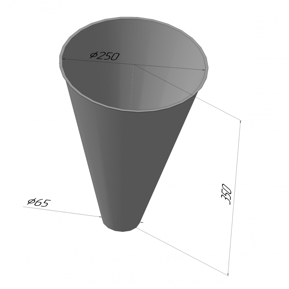 Конус для забоя бройлеров чертеж